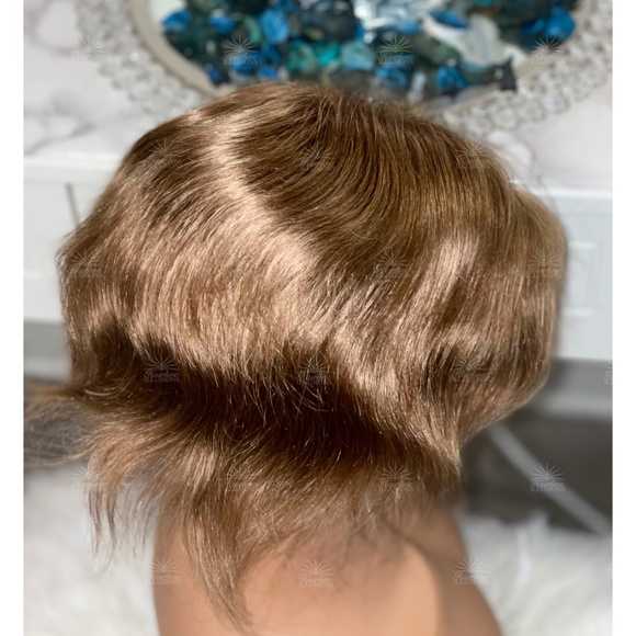 HD Film Topper / Toupee with virgin blonde hair - Picture 4 of 9